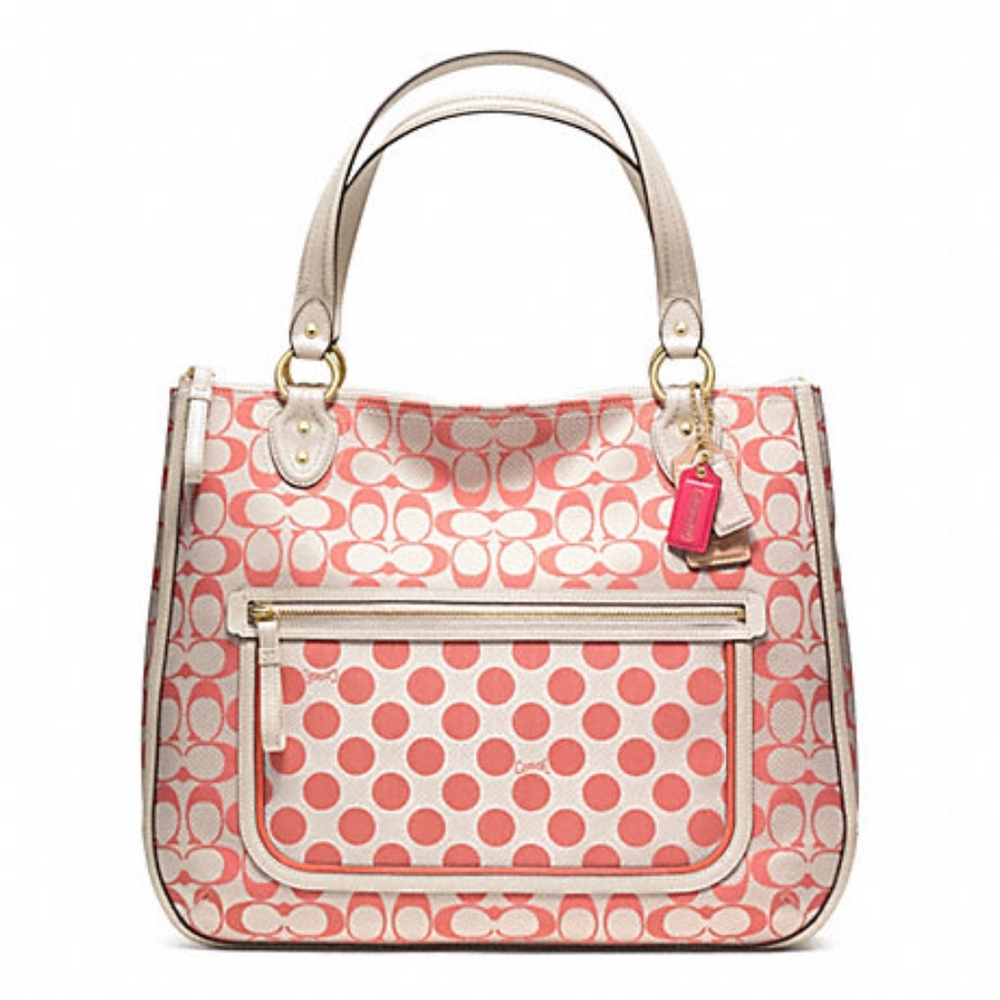 POPPY SIGNATURE C DOT HALLIE TOTE